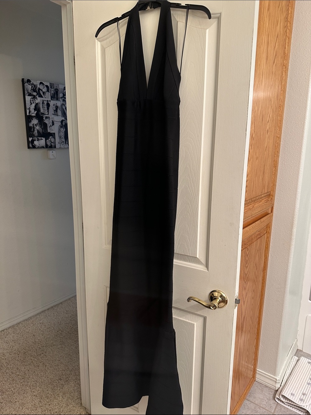 Elegant Black Halter Maxi Dress